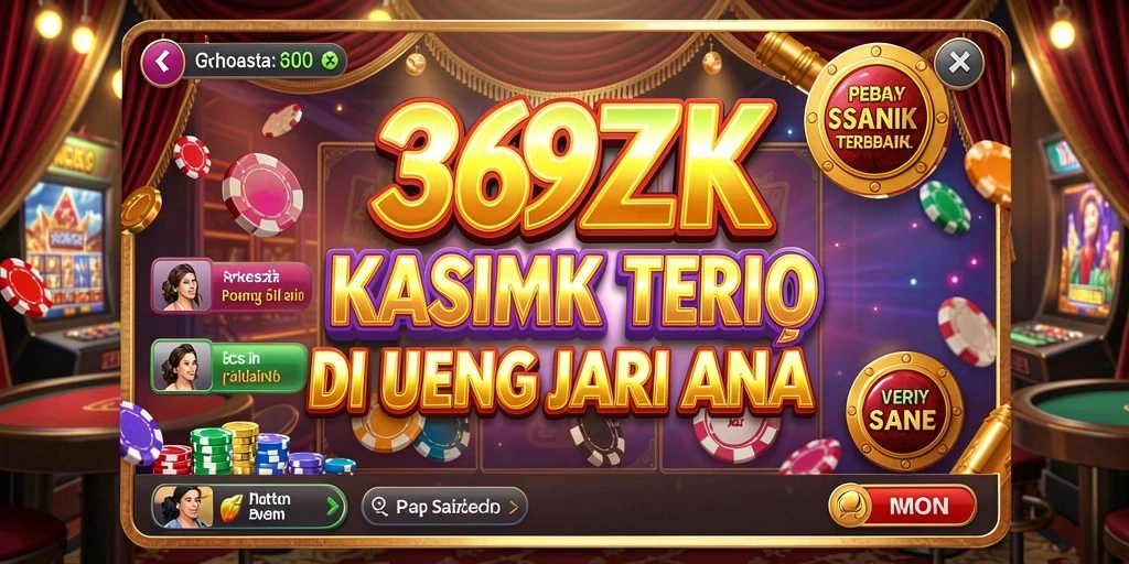 Screenshot menunjukkan permainan Kasino yang menarik dan penuh warna.