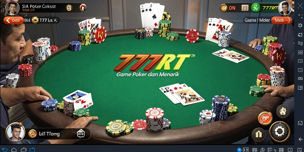 Gambaran gameplay seru dari permainan Poker di 777RT.