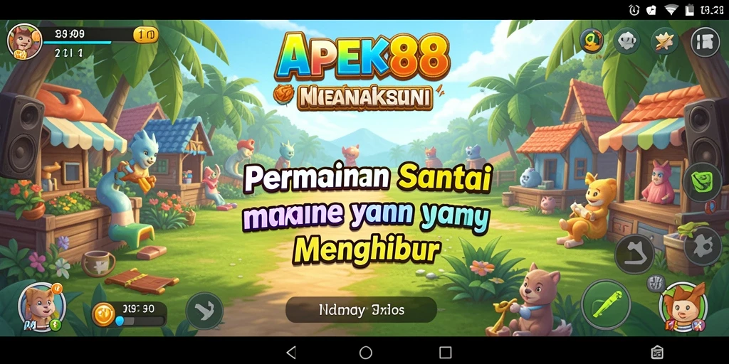 Tampilan gameplay APEK88 yang menarik dan penuh warna.