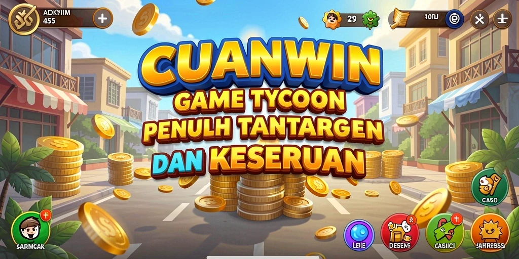 Tampilan gameplay menarik dari CUANWIN yang menampilkan strategi bisnis.