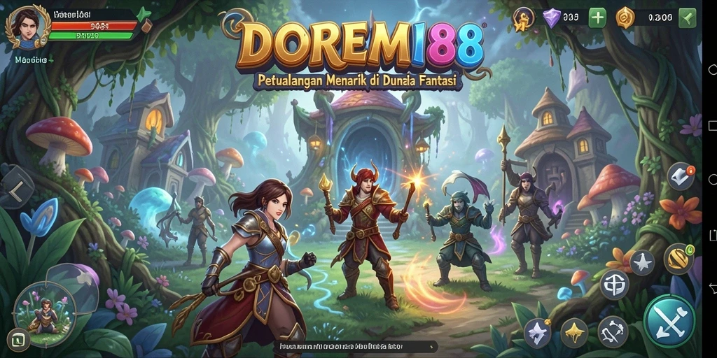Tangkapan layar menampilkan aksi seru dalam gameplay DOREMI88.