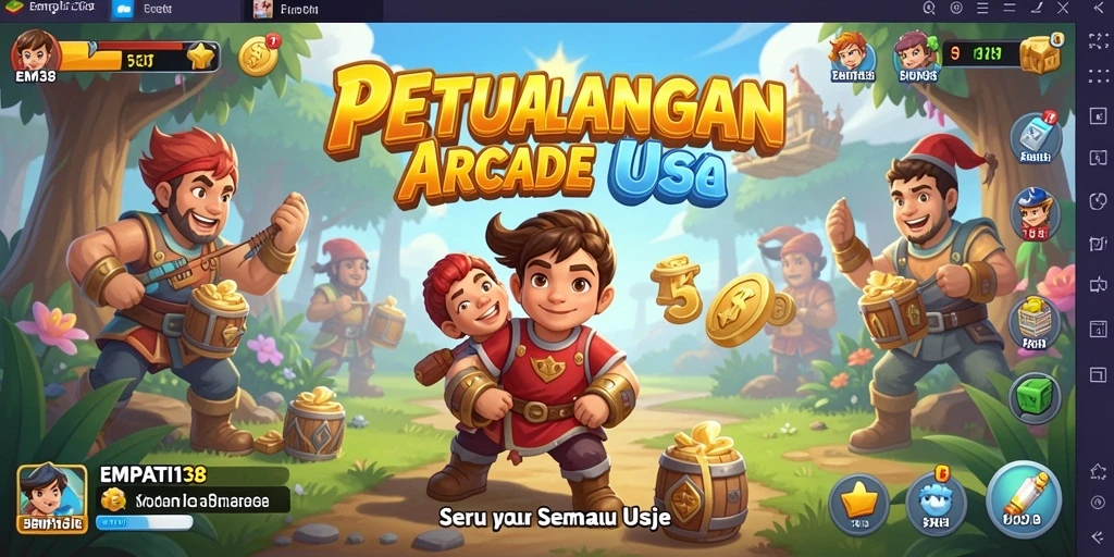 Screenshot dari gameplay seru di EMPATI138 yang menunjukkan aksi Arcade.