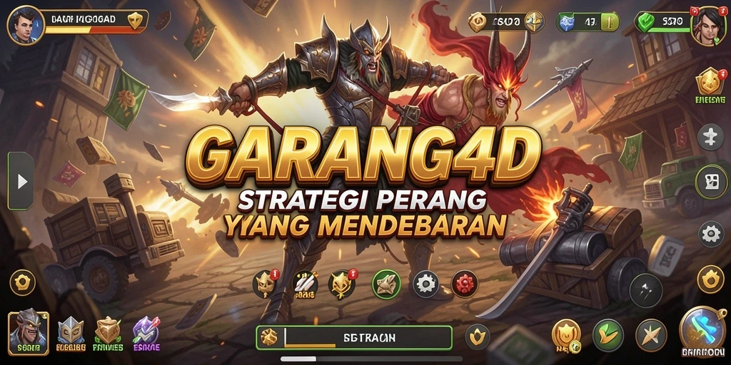 Tampilan gameplay mendebarkan dari GARANG4D dalam strategi pertempuran.