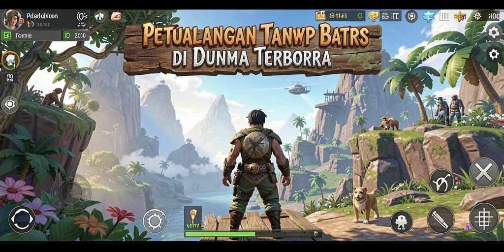 Screenshot menampilkan pemain menjelajahi pemandangan alam yang menakjubkan di H03.
