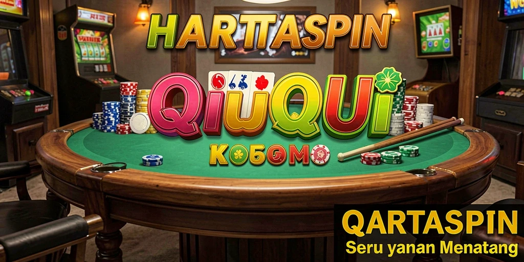 Gameplay QiuQiu dalam HARTASPIN yang seru dan kompetitif.