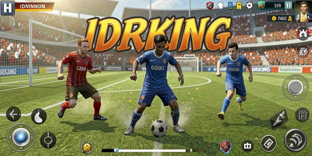 Tangkapan layar menampilkan aksi seru dalam permainan olahraga IDRKING.