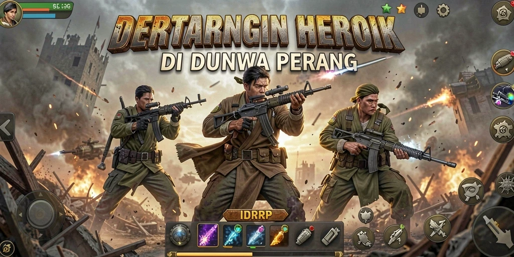 Tampilan aksi gameplay IDRRP dalam pertarungan yang mendebarkan.