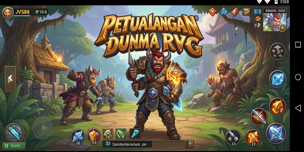 Tangkapan layar JVS88 menunjukkan pertempuran RPG yang mendebarkan.