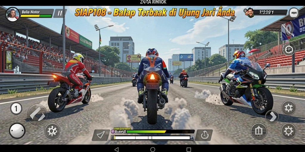Visual menakjubkan dari gameplay balap motor di SIAP108.