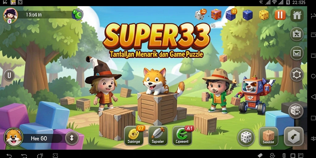 Tampilan gameplay menarik dari SUPER33 dengan berbagai puzzle menantang.