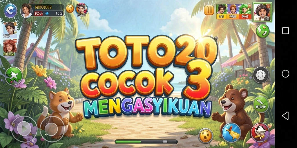 Screenshot TOTO20 menampilkan gameplay yang seru dan warna-warni.