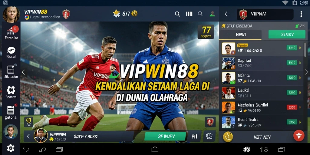 Tangkapan layar utama <strong>VIPWIN88</strong> menampilkan pertandingan olahraga mendebarkan.