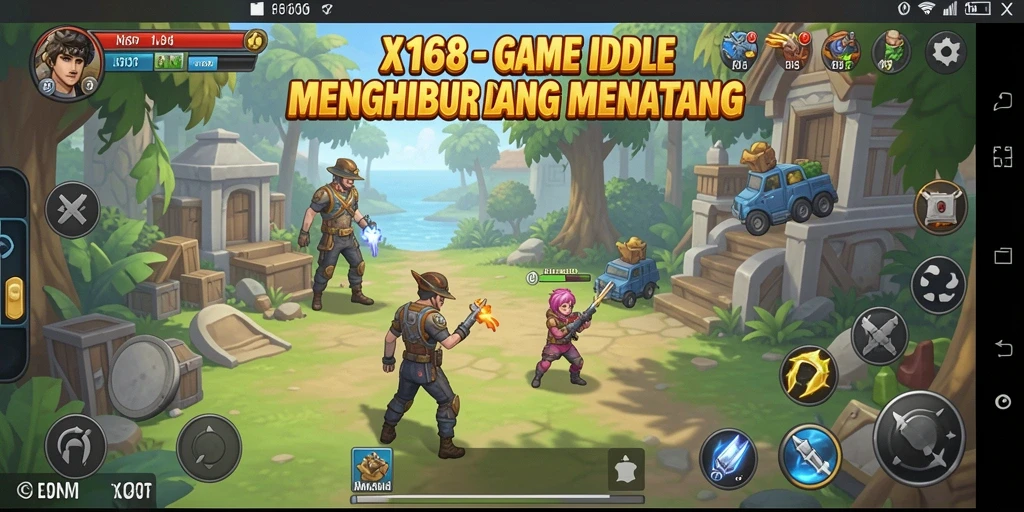Tampilan permainan X168 yang menarik dan penuh warna.